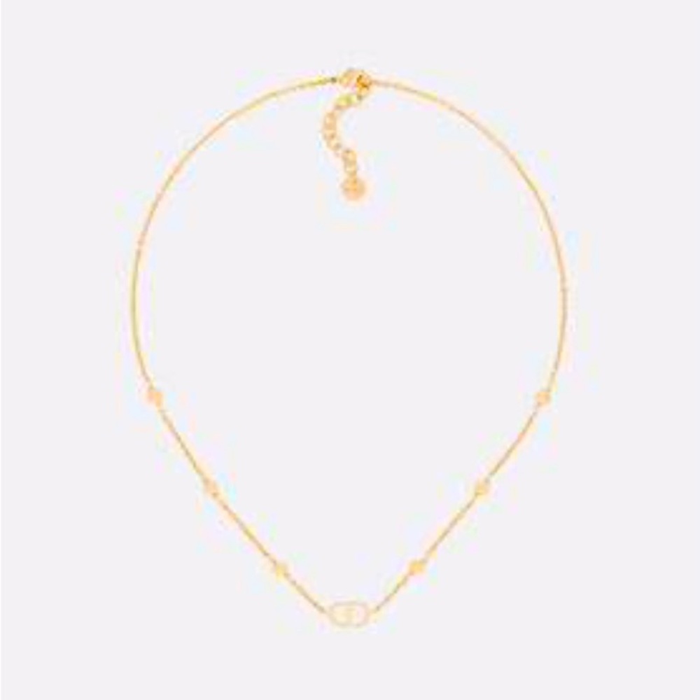 DIOR Petit CD Necklace - Gold Metal